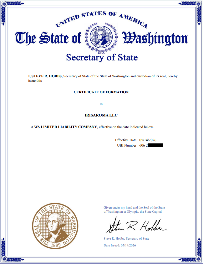 Officially Registered Washington LLC